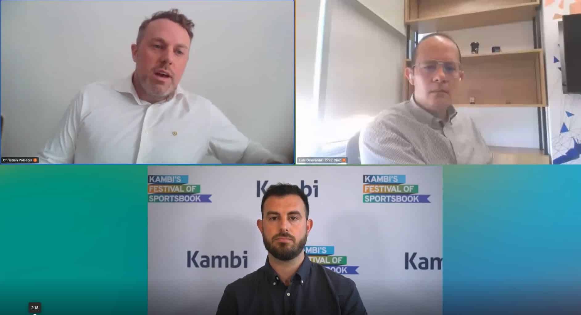 A screenshot of a video call on the summer of soccer.