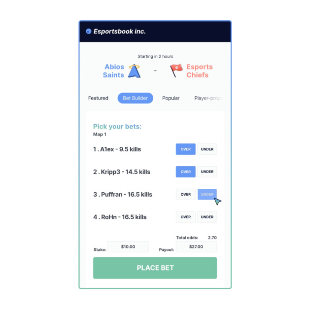 Abios launches Counter-Strike 2 Bet Builder on the Kambi network